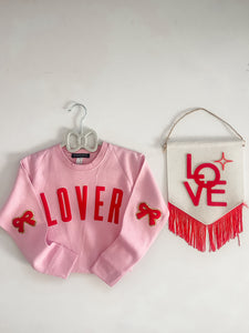 Loved Bow Sleeve Sweatshirt