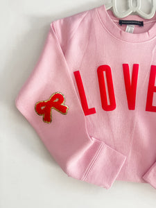 Loved Bow Sleeve Sweatshirt